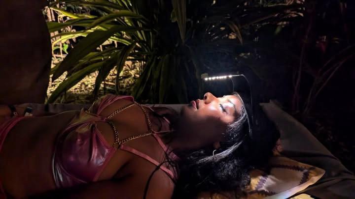 Participant experiencing a guided Cognitive Light and Sound Therapy session
